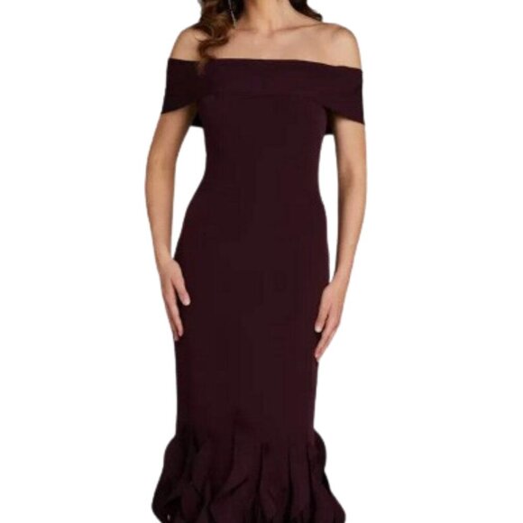 NWT Gia Franco 12365 Mother of the Bride Dress Cranberry Size 14 - Picture 1 of 9
